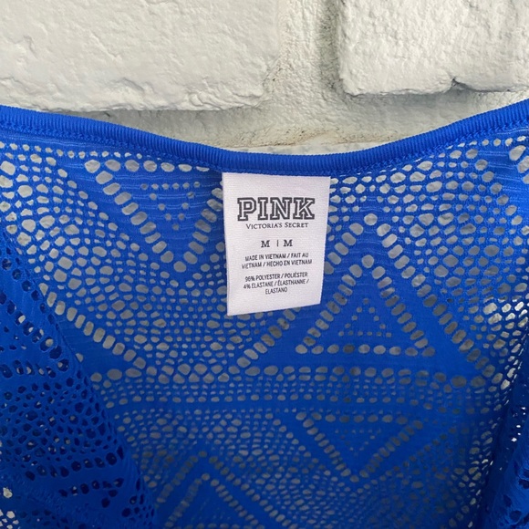 Victoria's Secret Pink Blue Sheer Tank Top - Picture 2 of 5